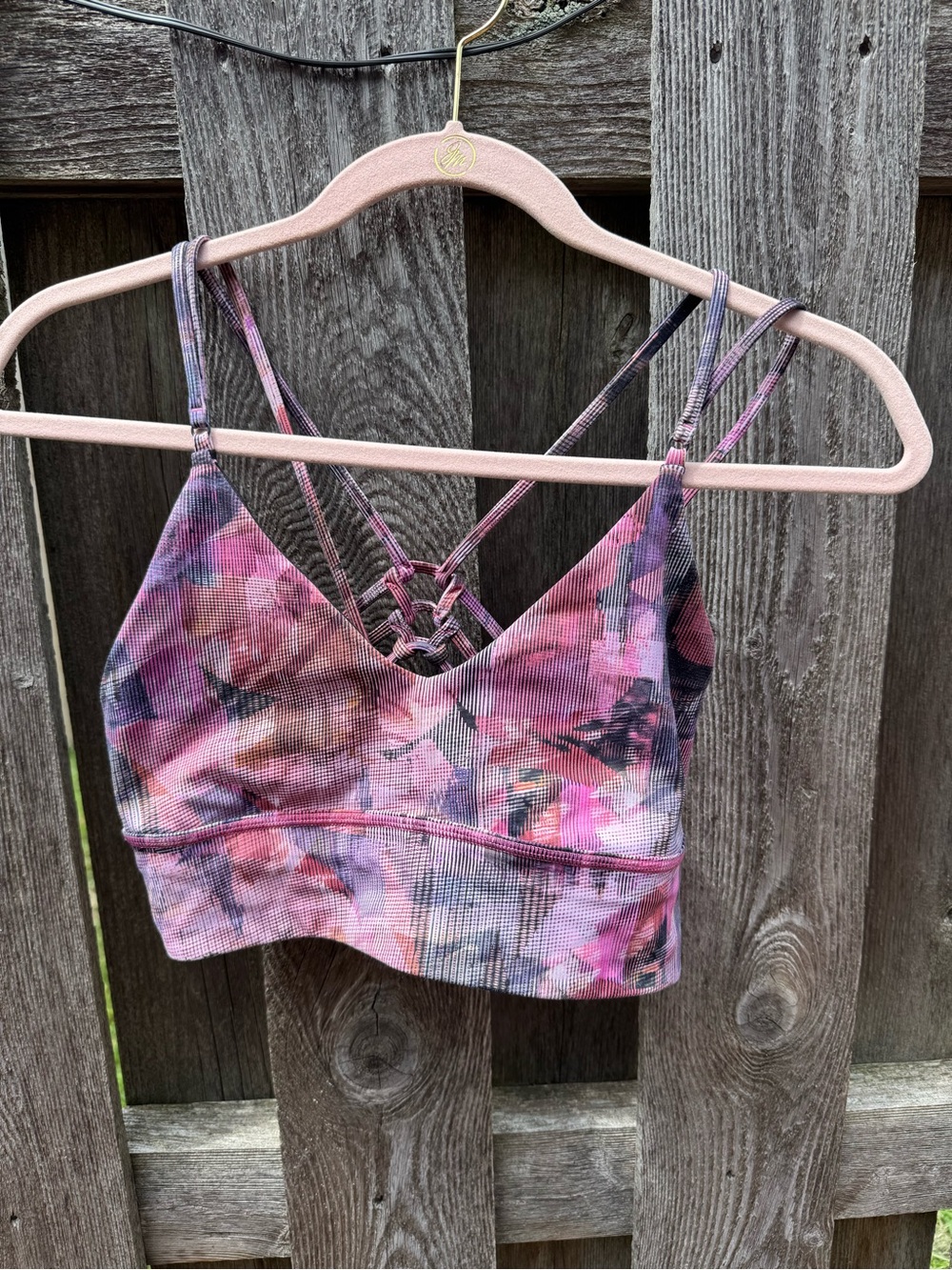 lululemon athletica Pink Multi-Color Strappy Sports Bra